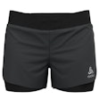 Odlo Zeroweight 3 Inch 2-In-1 Short Dames Zwart