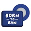 BibBits Race Number Magnets - Born To Run Blauw