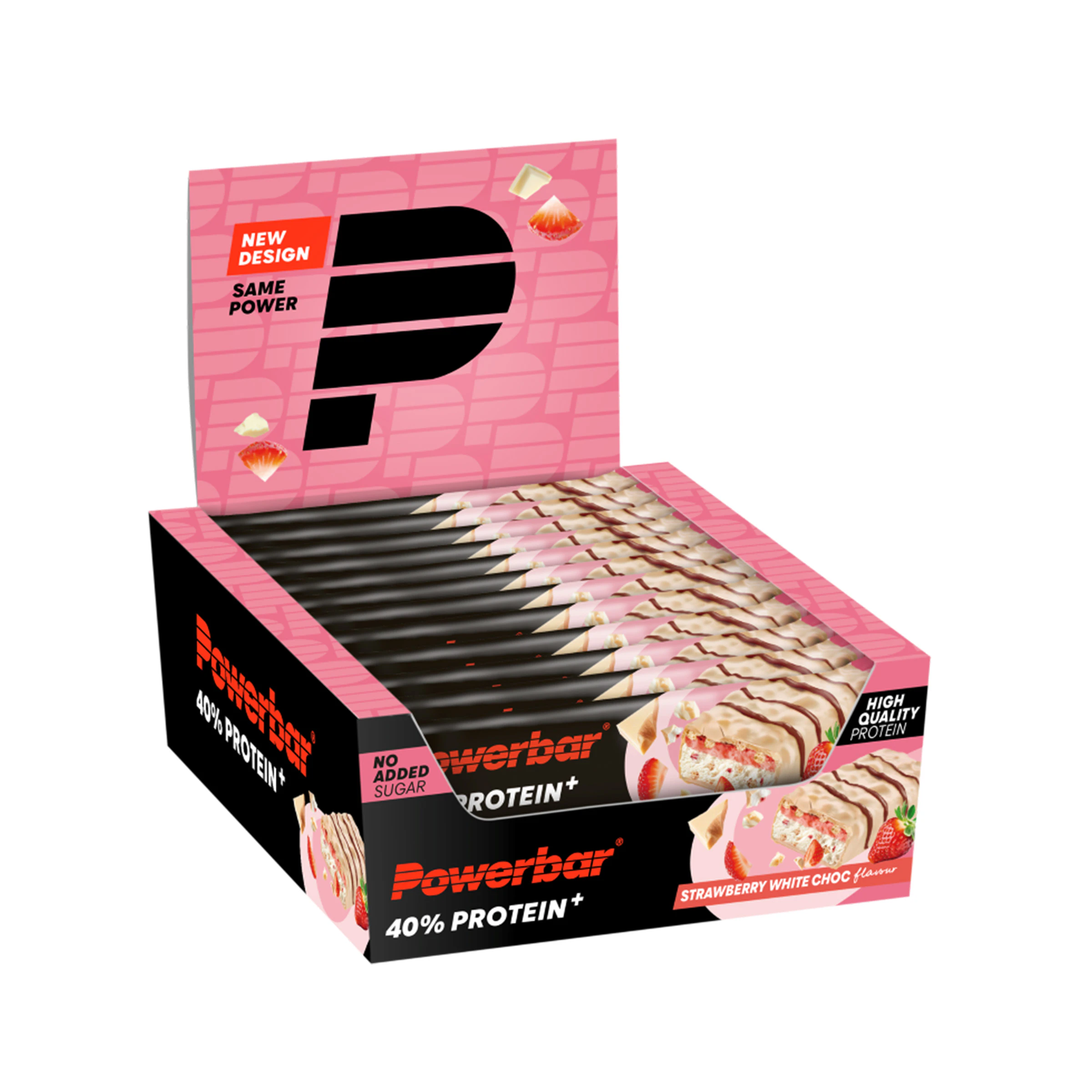 Powerbar 40% Protein+ Crisp Bar White Chocolate Strawberry BOX