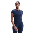 Nike One Dri-FIT Fitted T-shirt Dames Blauw