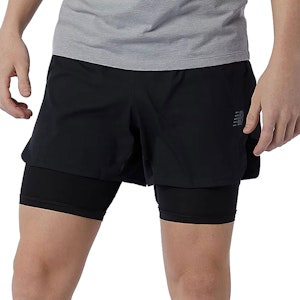 New Balance Q Speed Fuel 2in1 5 Inch Short Heren New Balance Q Speed Fuel 2in1 5 Inch Short Heren