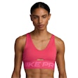 Nike Pro Indy Plunge Dri-FIT Medium Support Padded Sports Bra Dames Roze