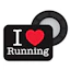 BibBits Startnummer Magneetjes I Love Running Zwart
