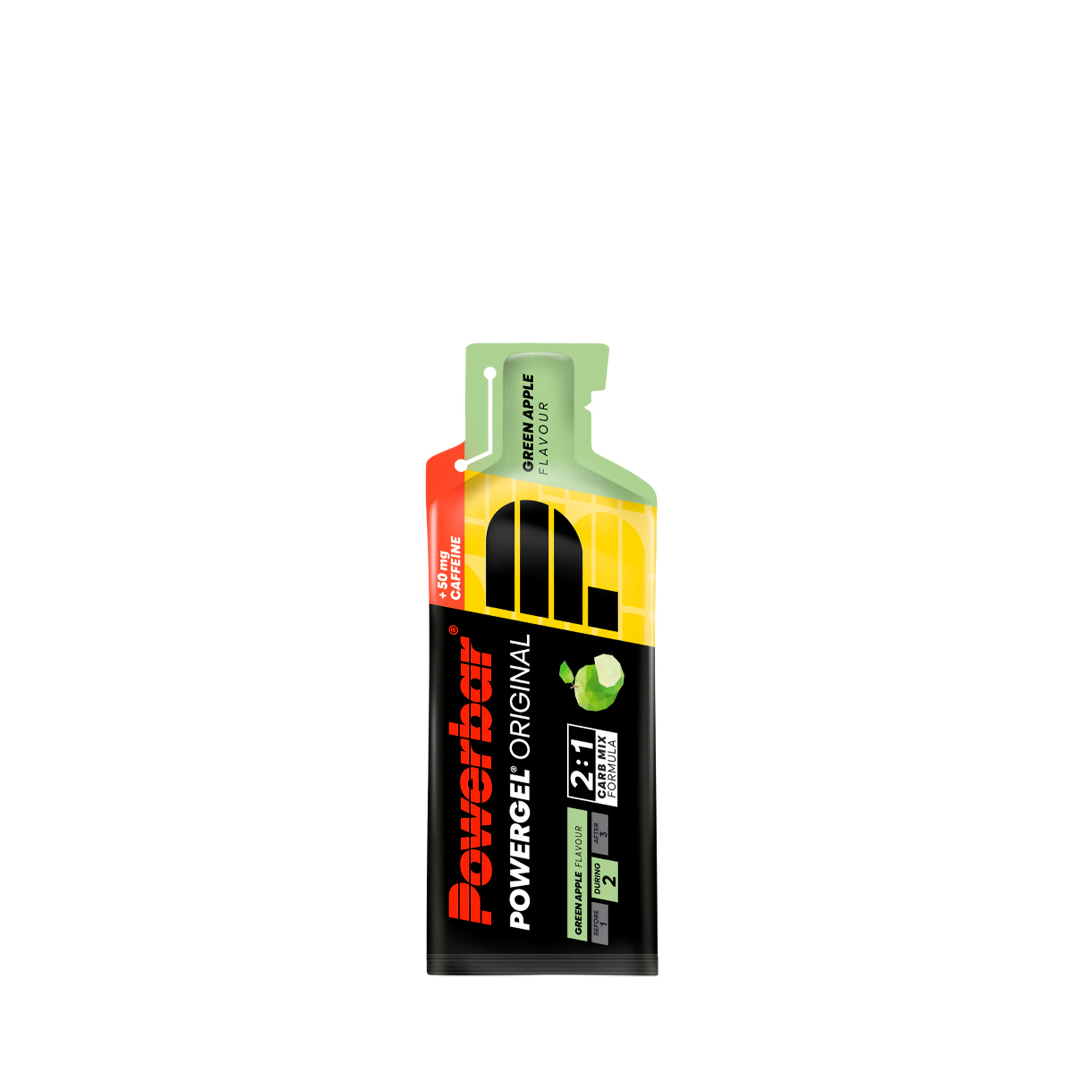Powerbar Powergel + Caffeine Green Apple 41 g hardloopschoen