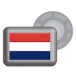 BibBits Startnummer Magneetjes Vlag NED Zilver