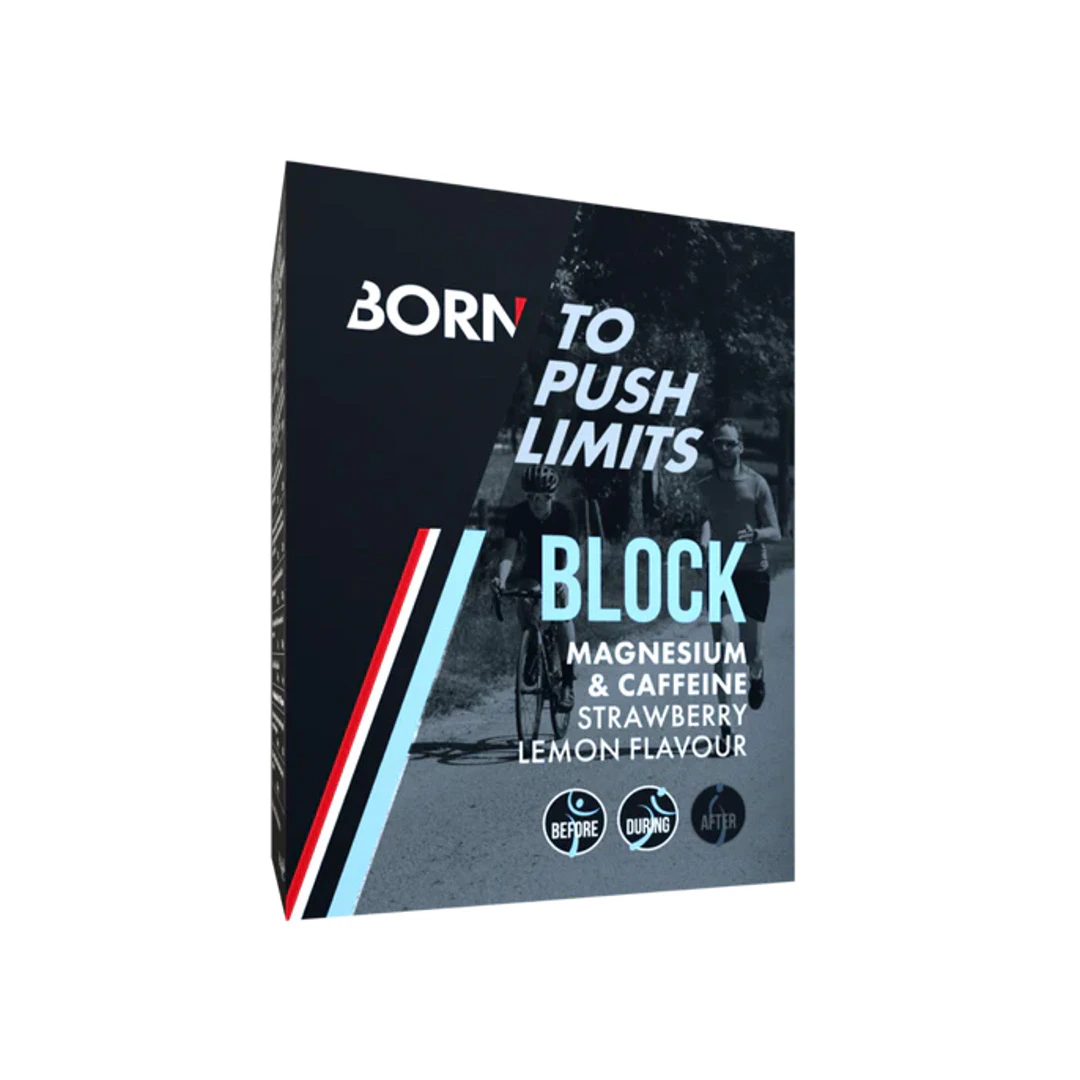 Born Magnesium & Caffeine Block 4 g Strawberry/Lemon Box