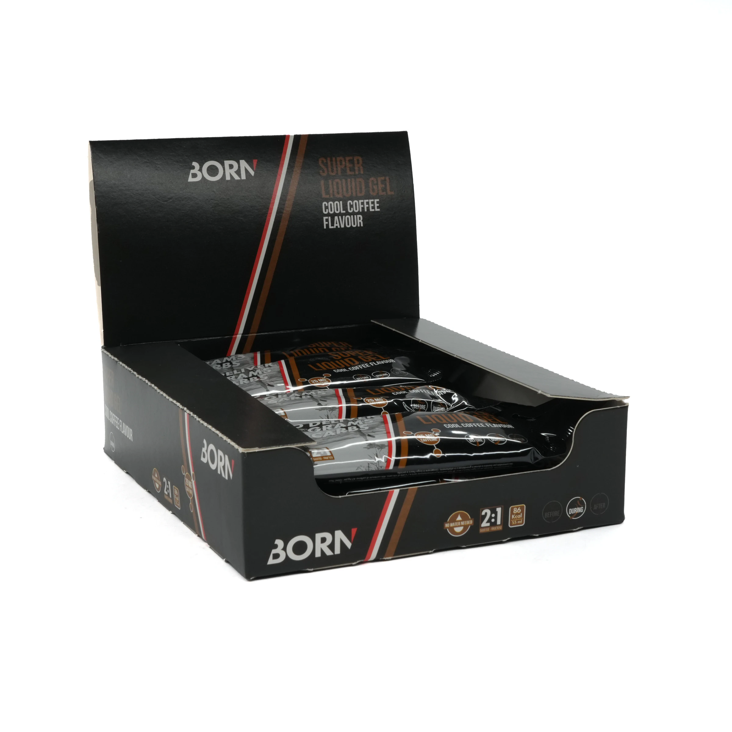 Born Super Liquid Gel Cool Coffee 12x55 ml Box