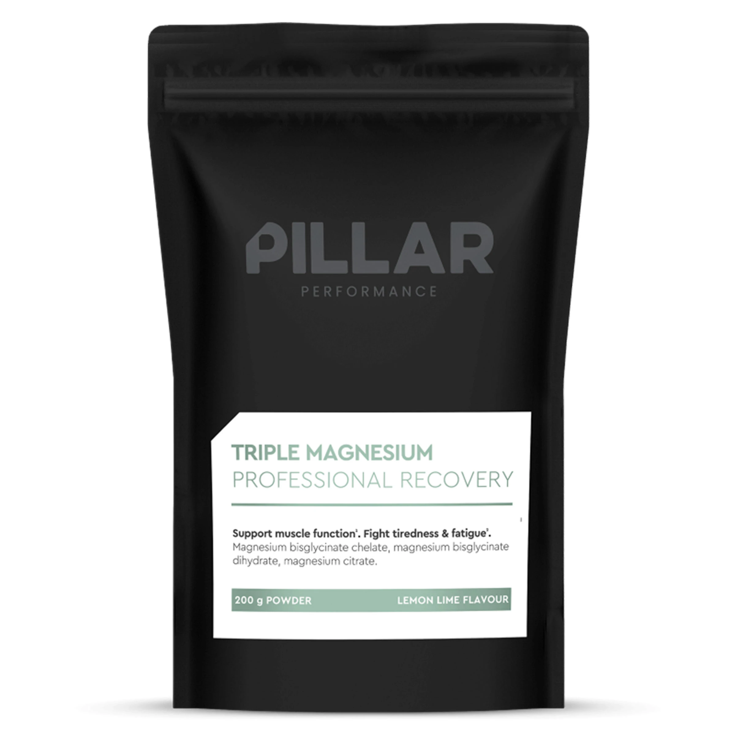 PILLAR Performance Triple Magnesium Powder - Lemon Lime - Pouch