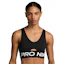 Nike Pro Indy Plunge Dri-FIT Medium Support Padded Sports Bra Dames Zwart