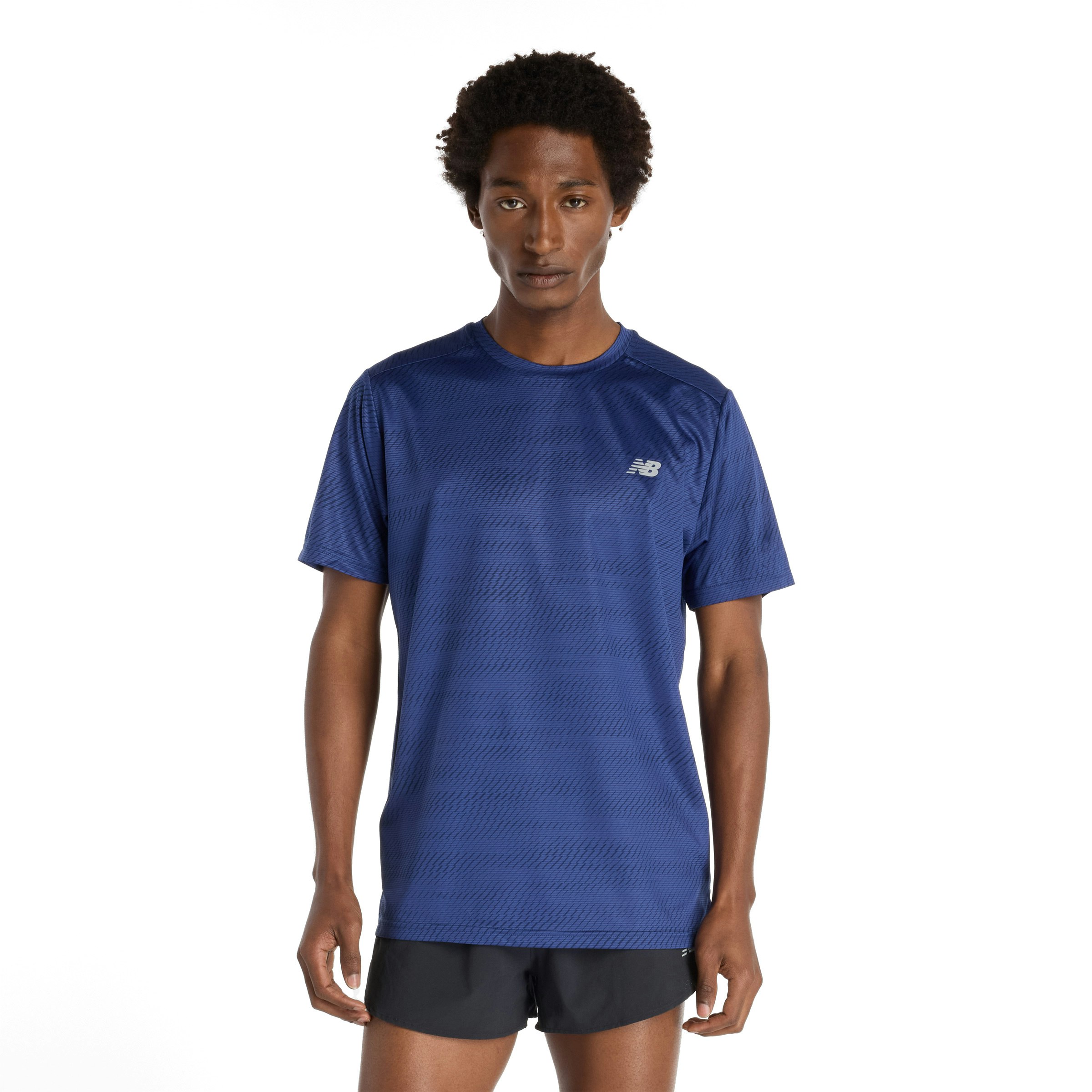 New Balance Hardloopshirts blauw