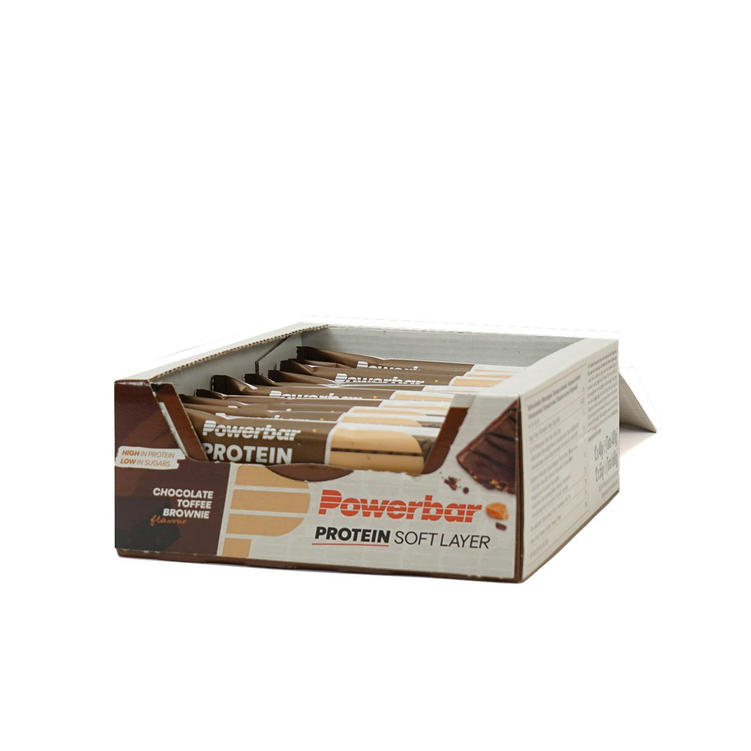 Powerbar Protein Soft Layer Bar Chocolate Toffee Brownie Box