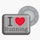 BibBits Startnummer Magneetjes I Love Running Zilver