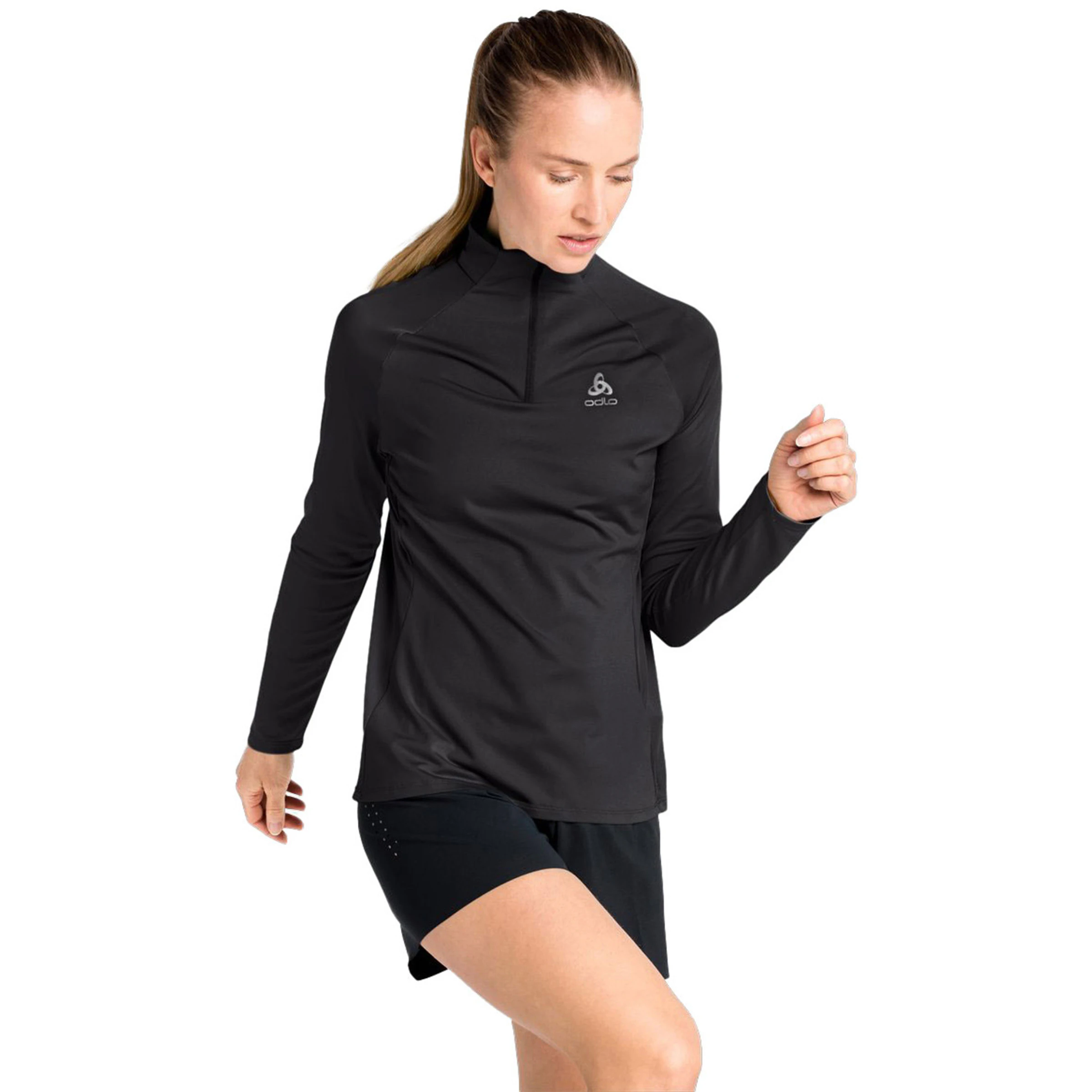Odlo Essential Ceramiwarm 1/2 Zip Midlayer Dames hardloopkleding