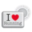BibBits Startnummer Magneetjes I Love Running Wit