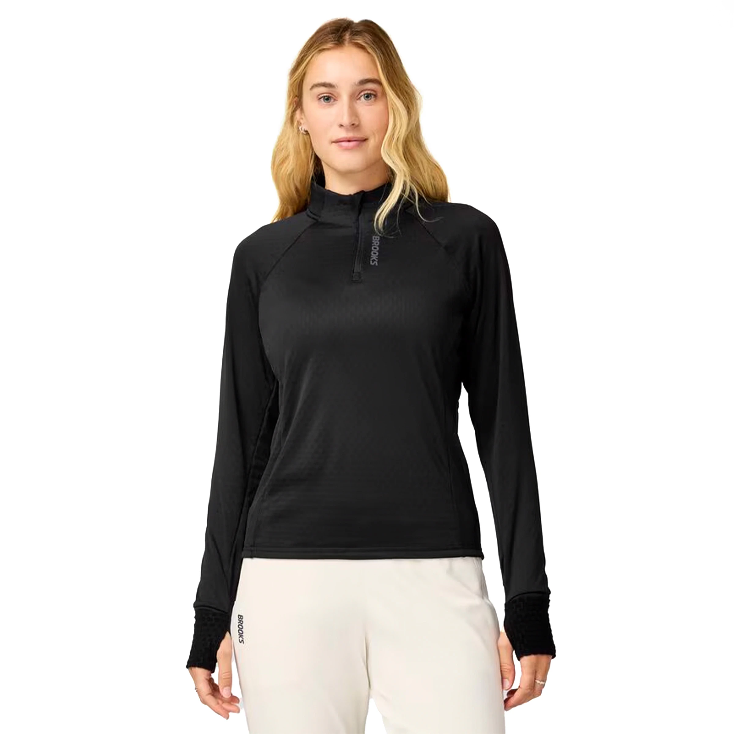 Brooks Momentum Thermal 1/4 Zip Shirt Dames hardloopkleding
