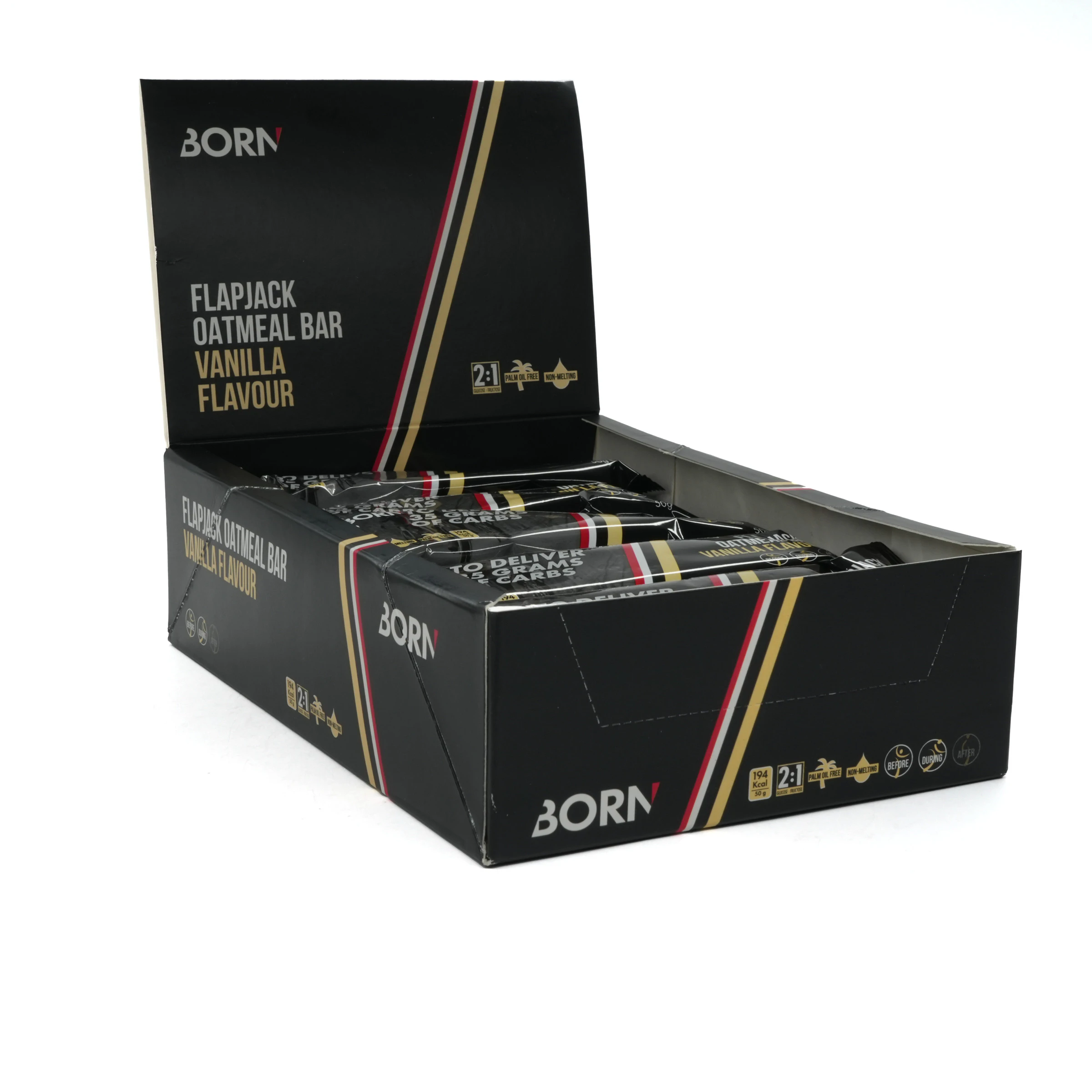 Born Flapjack Oatmeal Bar Vanilla 15x50 g Box hardloopschoen