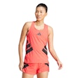 adidas Adizero Road to Records Singlet Dames Rood