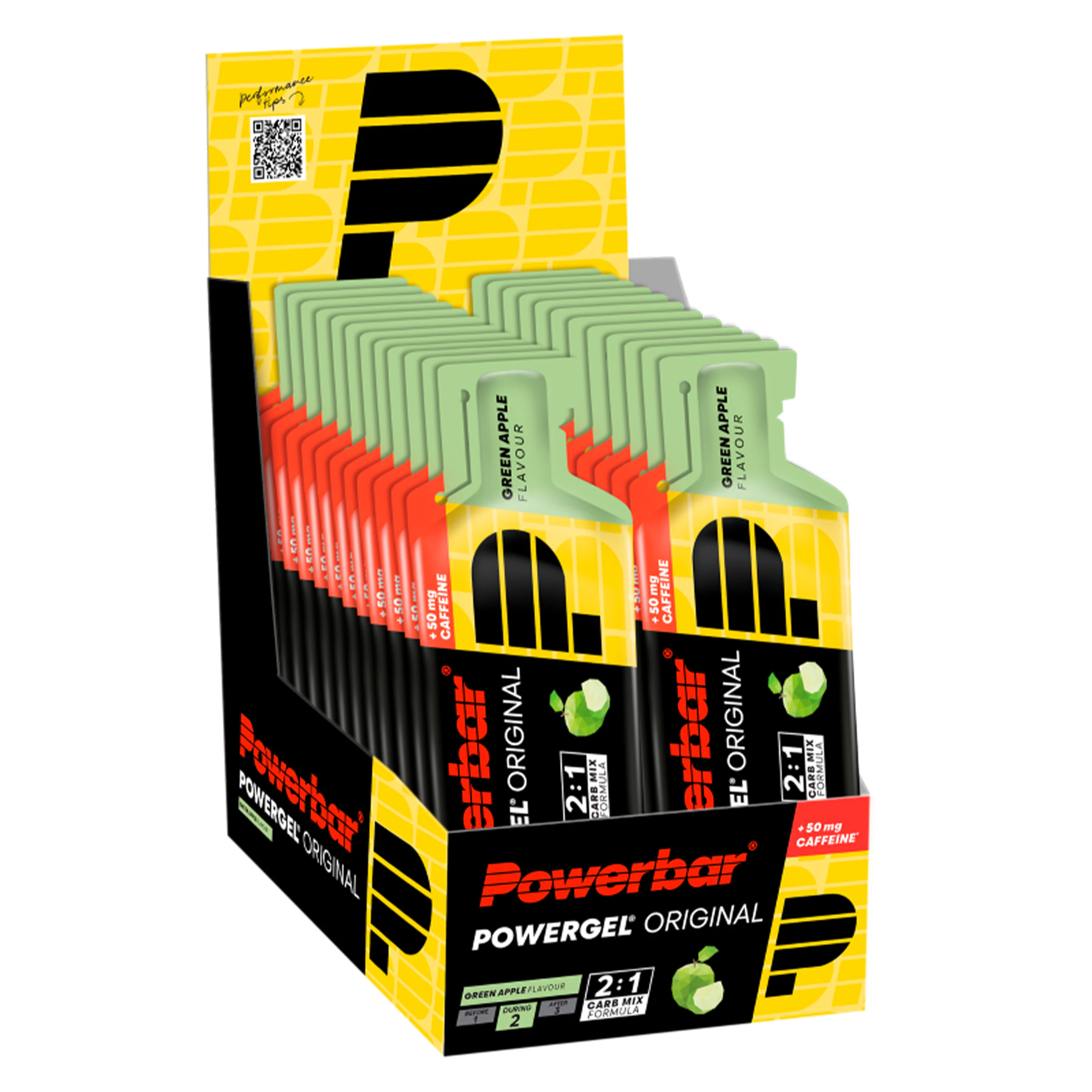 Powerbar Powergel + Caffeine Green Apple 41 g Box