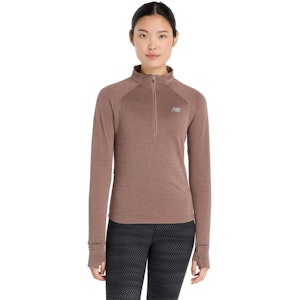 New Balance Athletics Heat Grid Half Zip Shirt Dames New Balance Athletics Heat Grid Half Zip Shirt Dames