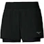 Mizuno Active 4.5 Inch 2-in-1 Shorts Dames Zwart