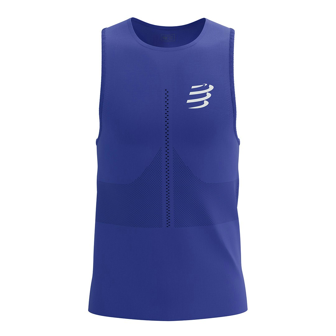 Compressport Hardloopsinglets blauw