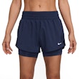 Nike One Dri-FIT Mid-Rise 3 Inch 2-in-1 Shorts Dames Blauw