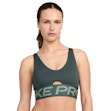 Nike Pro Indy Plunge Dri-FIT Medium Support Padded Sports Bra Dames Grijs