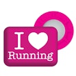 BibBits Startnummer Magneetjes I Love Running Roze