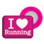 BibBits Startnummer Magneetjes I Love Running Roze