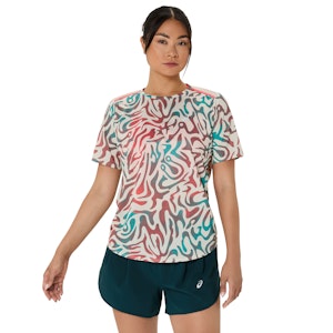 ASICS Road All Over Print T-shirt Dames ASICS Road All Over Print T-shirt Dames
