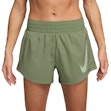 Nike One Swoosh Dri-FIT Mid-Rise Brief-Lined Shorts Dames Groen