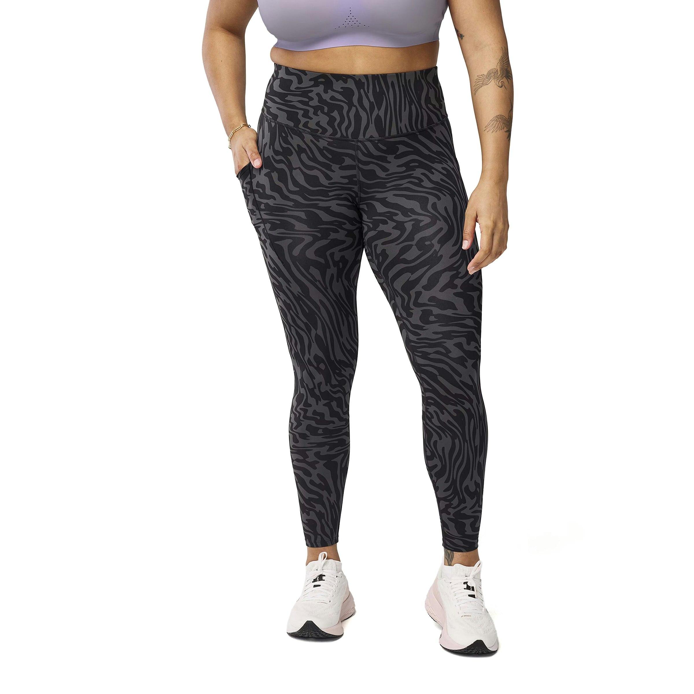 Brooks Hardlooptights grijs