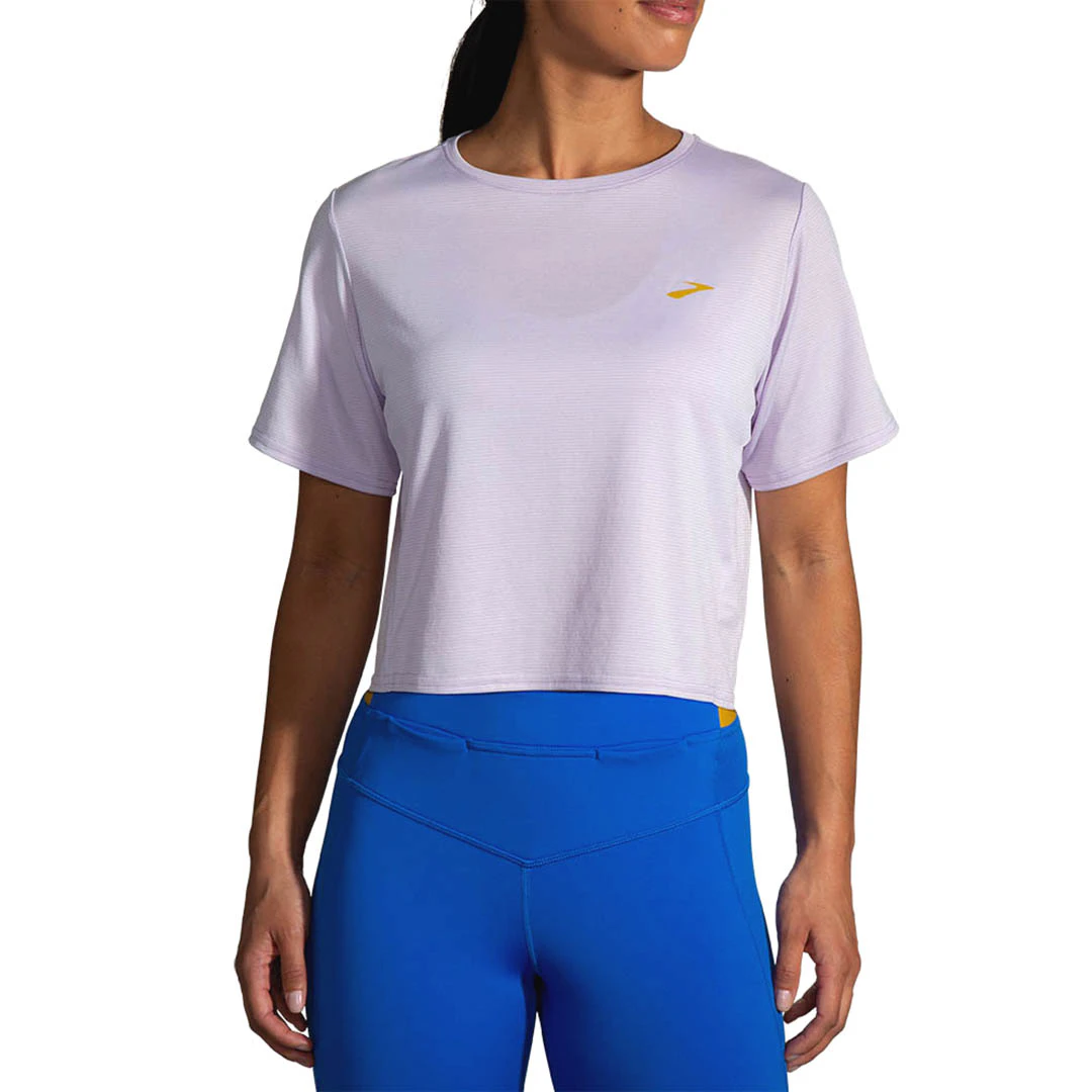 Brooks Run Within Crop T-shirt Dames hardloopkleding