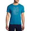 Brooks Distance T-shirt 2.0 Heren Blauw