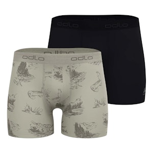Odlo Active F-Dry Eco Graphic Boxer 2-Pack Heren Odlo Active F-Dry Eco Graphic Boxer 2-Pack Heren