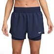 Nike One Dri-FIT High-Rise 3 Inch 2-in-1 Shorts Dames Blauw
