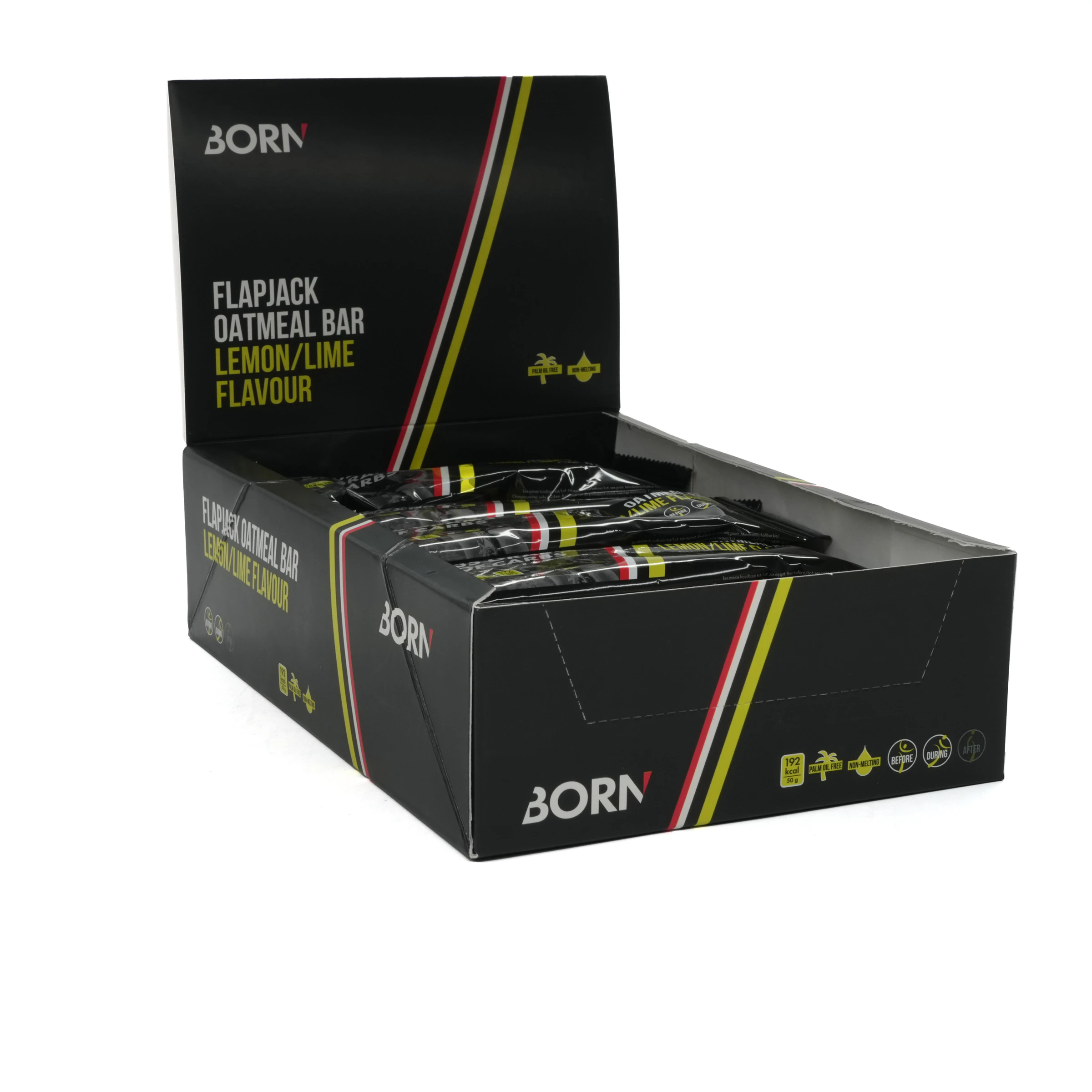 Born Flapjack Oatmeal Bar Lemon/Lime 15x50 g Box