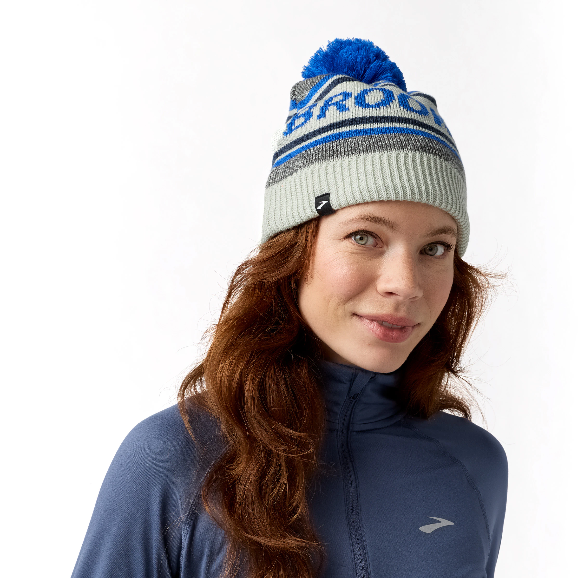 Brooks Heritage Pom Beanie Unisex hardloopkleding