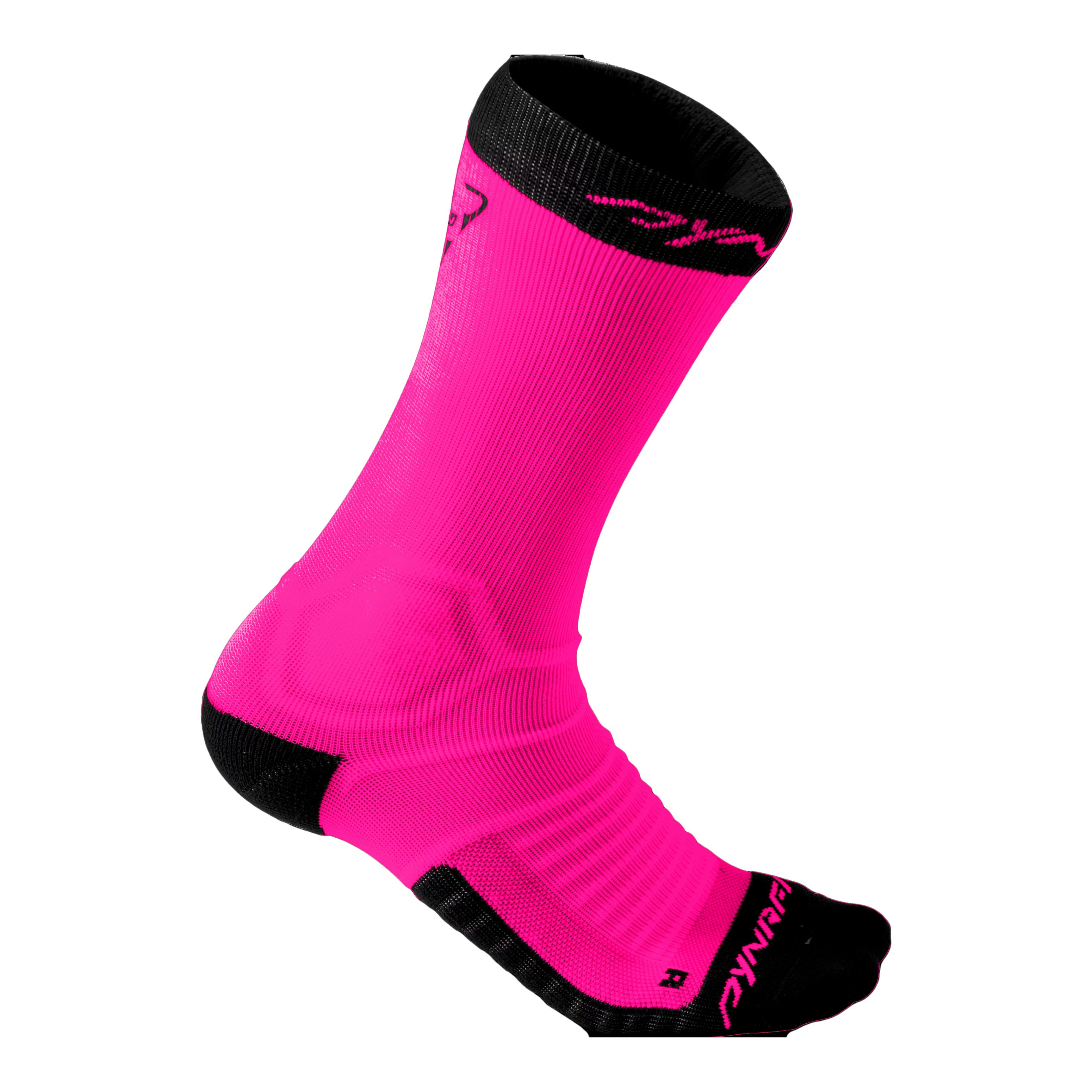 Dynafit Hardloopsokken neon roze en roze