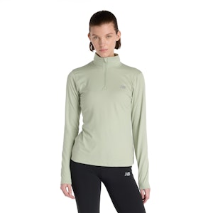 New Balance Sport Essentials Space Dye Quarter Zip Shirt Dames New Balance Sport Essentials Space Dye Quarter Zip Shirt Dames