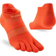 Injinji Run Lightweight No-Show Socks Unisex Oranje