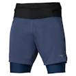 Mizuno Trail Multipocket 2-in-1 Shorts Heren Blauw