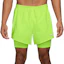 Nike Stride Dri-FIT 5 Inch Hybrid Shorts Heren Limegroen