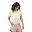 Salomon Shakeout Air Crop T-shirt Dames Creme