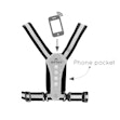 Bee Safe Led Harness USB Phone Pocket Zilver