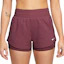 Nike One Dri-FIT Mid-Rise 3 Inch 2-in-1 Shorts Dames Rood