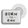 BibBits Race Number Magnets - Born To Run Grijs