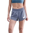 Nike One Swoosh Dri-FIT Mid-Rise 3 Inch Brief-Lined Hybrid Shorts Dames Blauw