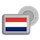 BibBits Startnummer Magneetjes Vlag NED Zilver