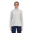 New Balance Sport Essentials Space Dye Quarter Zip Shirt Dames Grijs